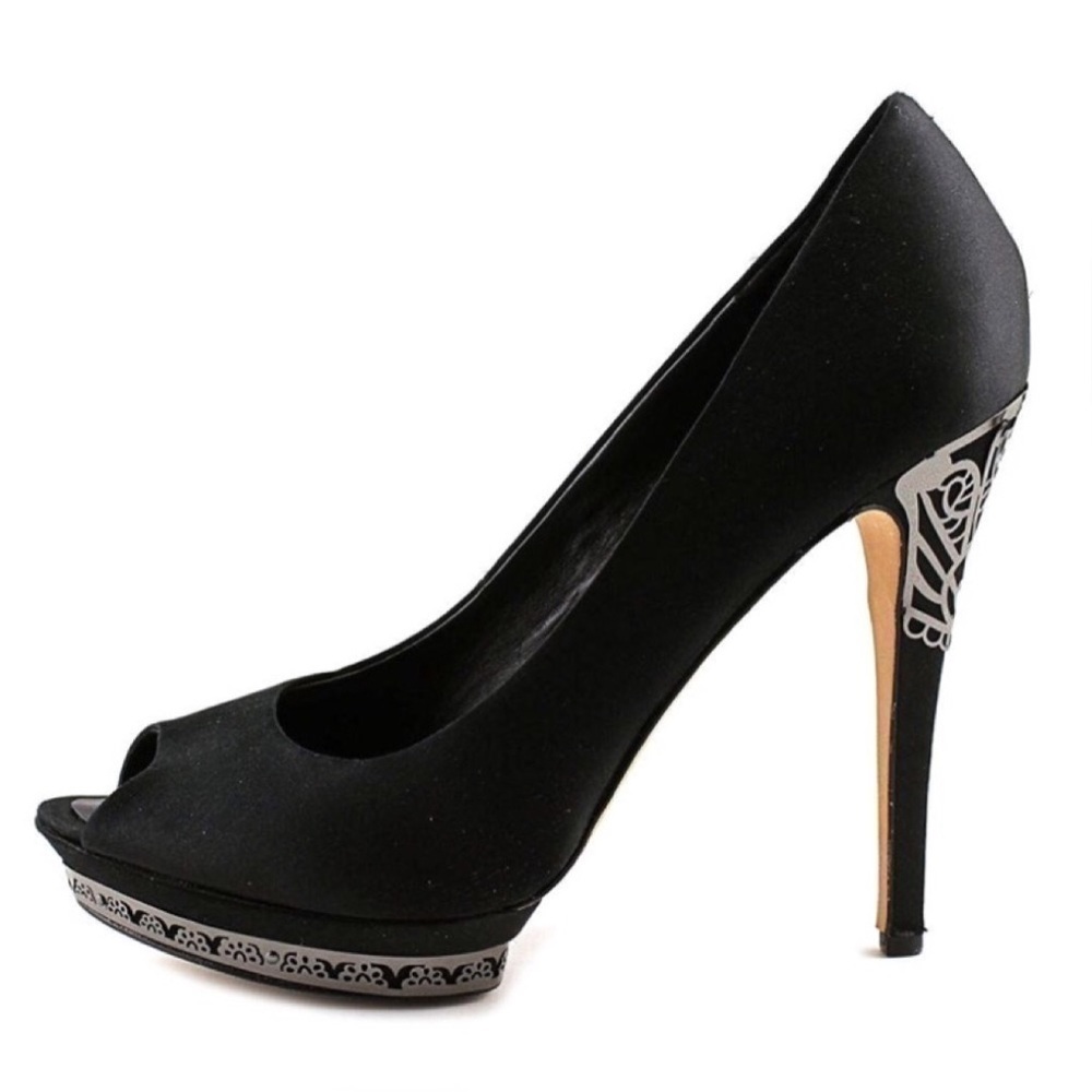 💕BCBGMAXAZRIA💕 Dalton Satin Peep-Toe Pumps